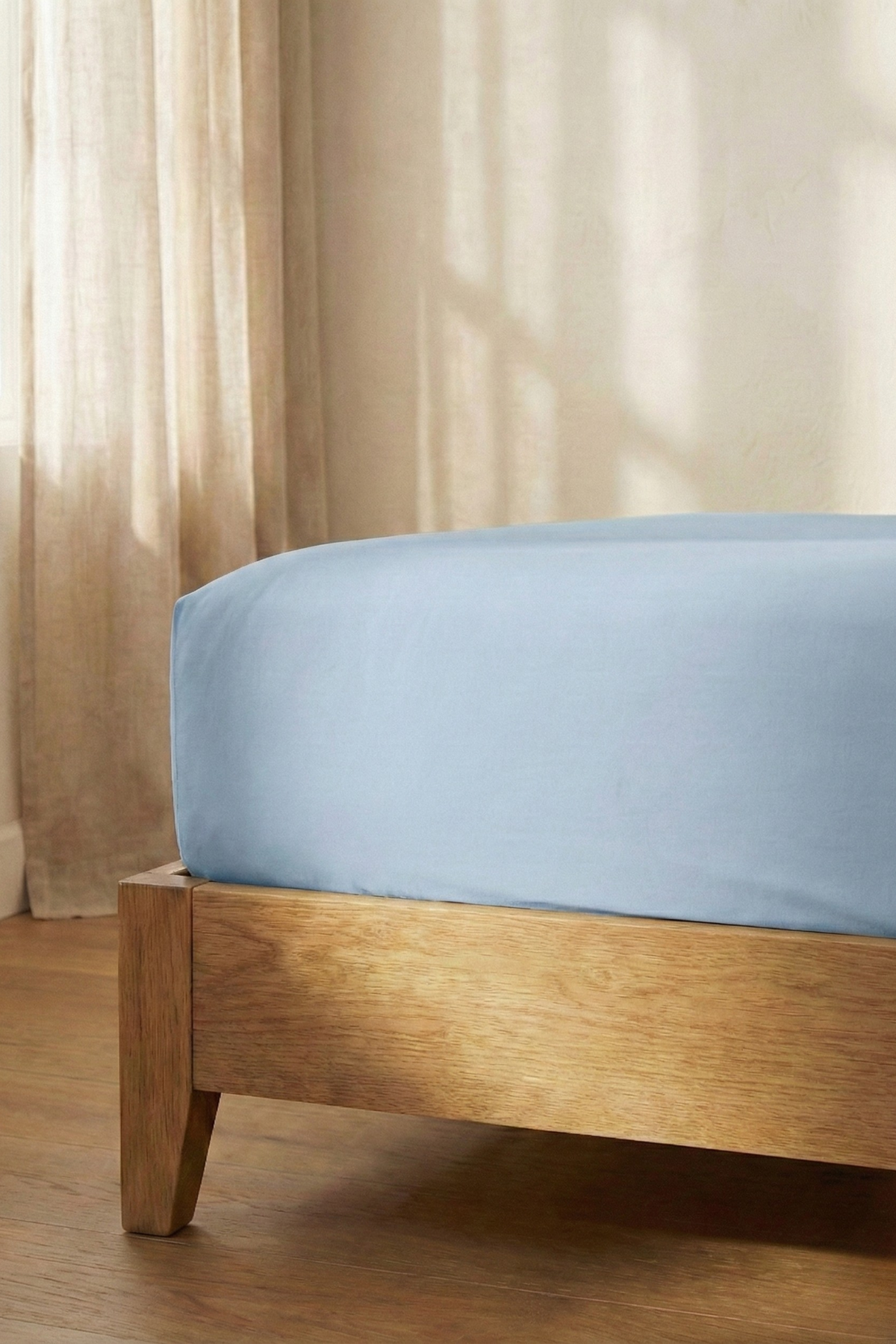 Pamuklu Lastikli Çarşaf Mavi