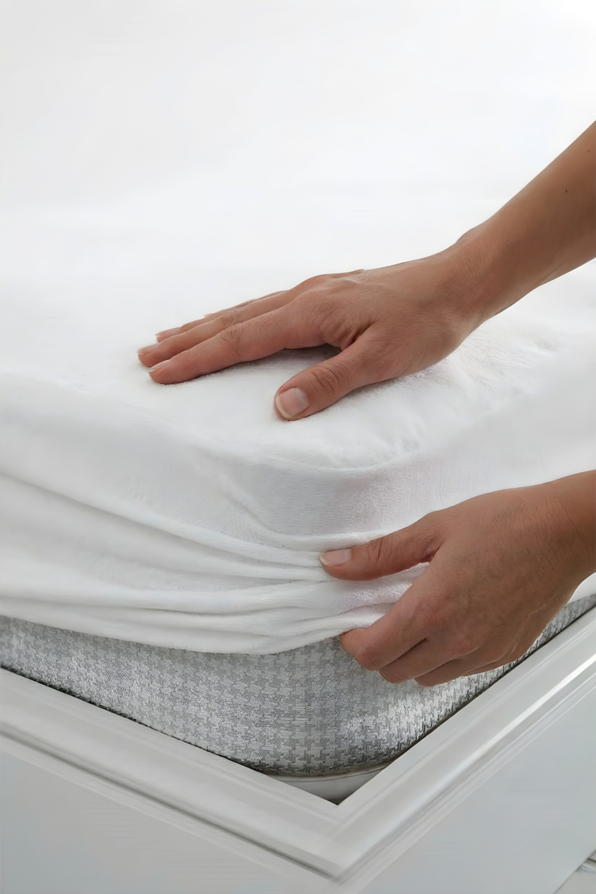 Mikro Sıvı Geçirmez Fitted Alez Beyaz