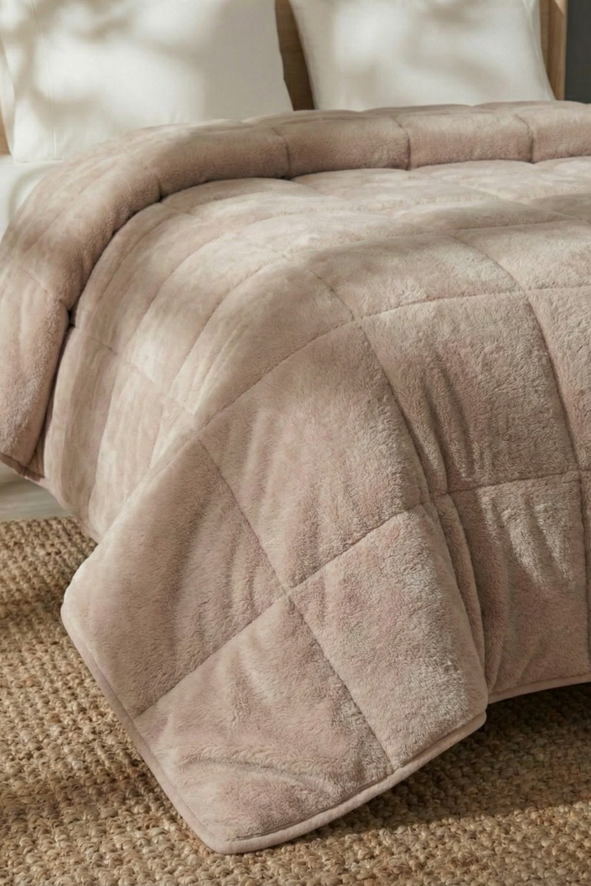 Wellsoft Çift Kişilik Yorgan - Çift Taraflı Bej 195x215 cm