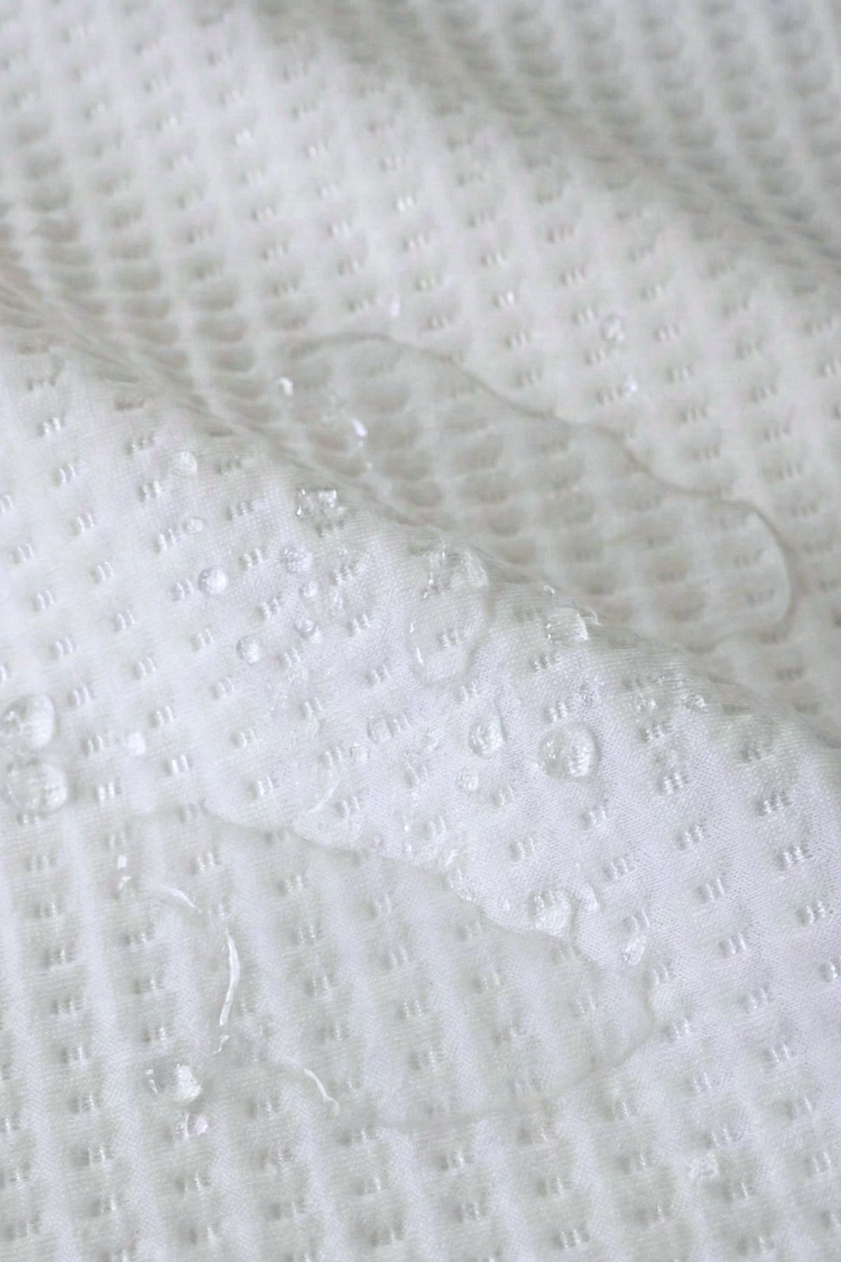 Jakarlı Özel Örme ve Desenli Sıvı Geçirmez Fitted Alez Beyaz