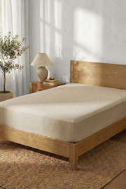 Pamuklu Lastikli Çarşaf Bej