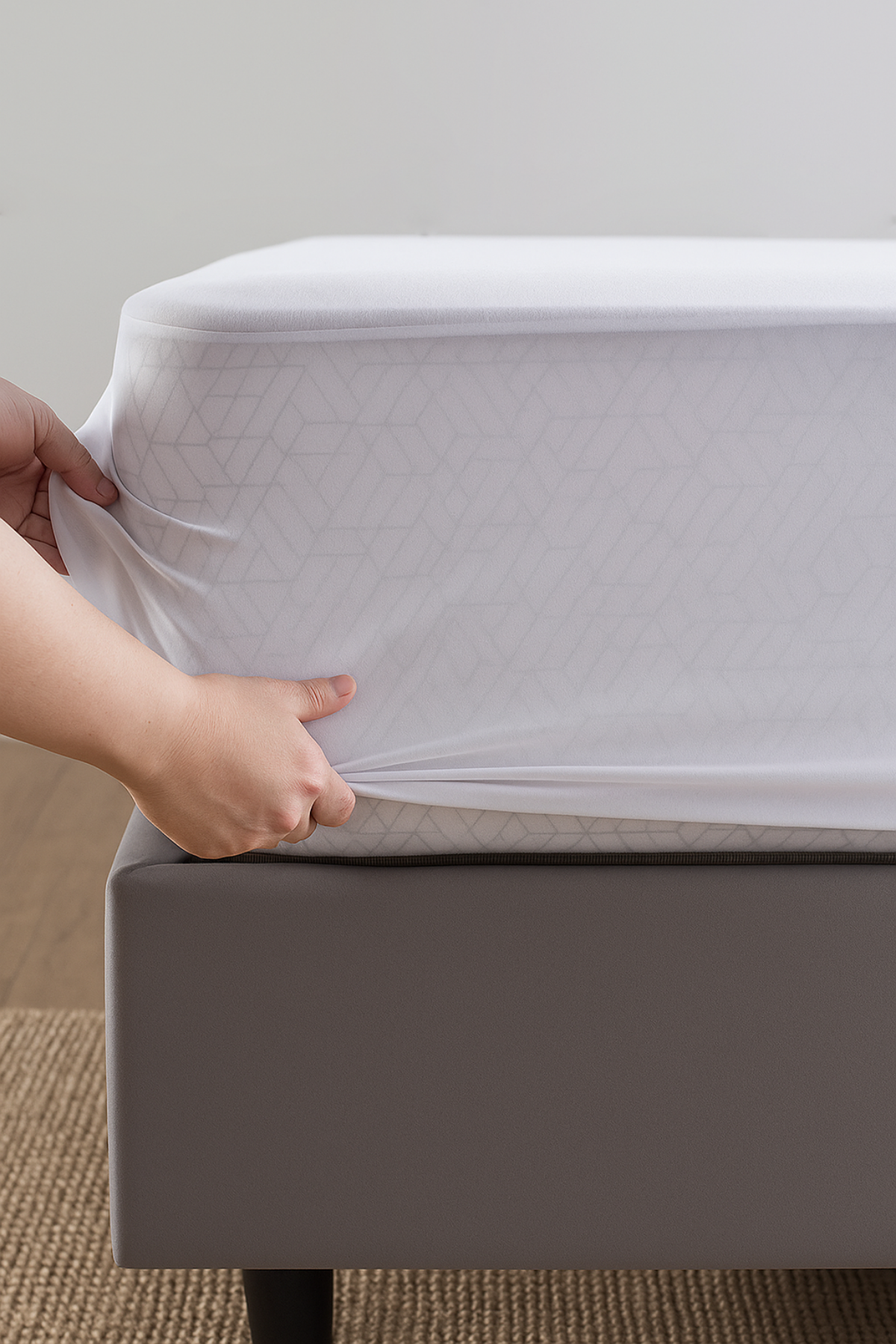 Mikro Sıvı Geçirmez Fitted Alez Beyaz