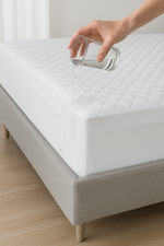 Kapitoneli Sıvı Geçirmez Fitted Alez Beyaz